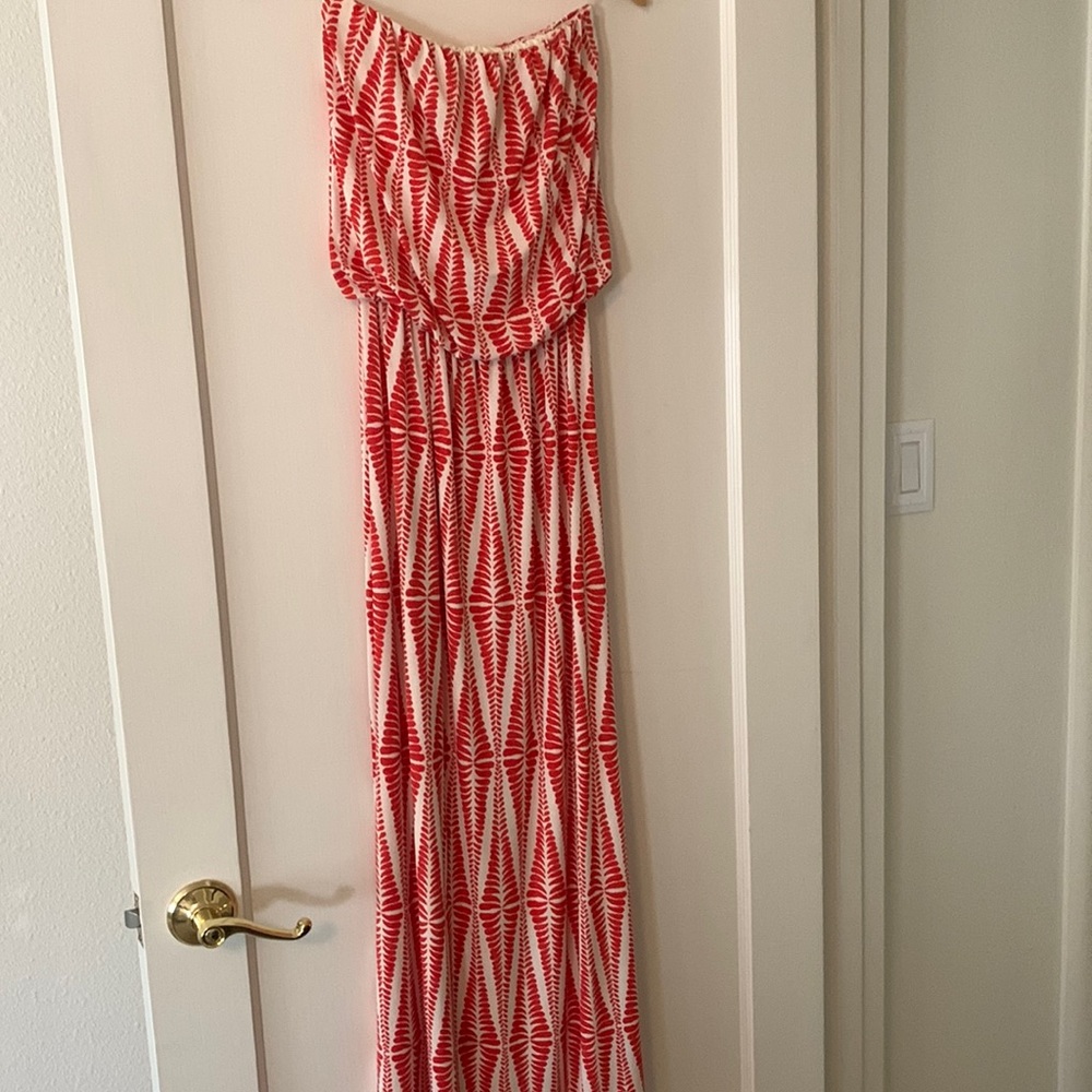 Strapless maxi dress